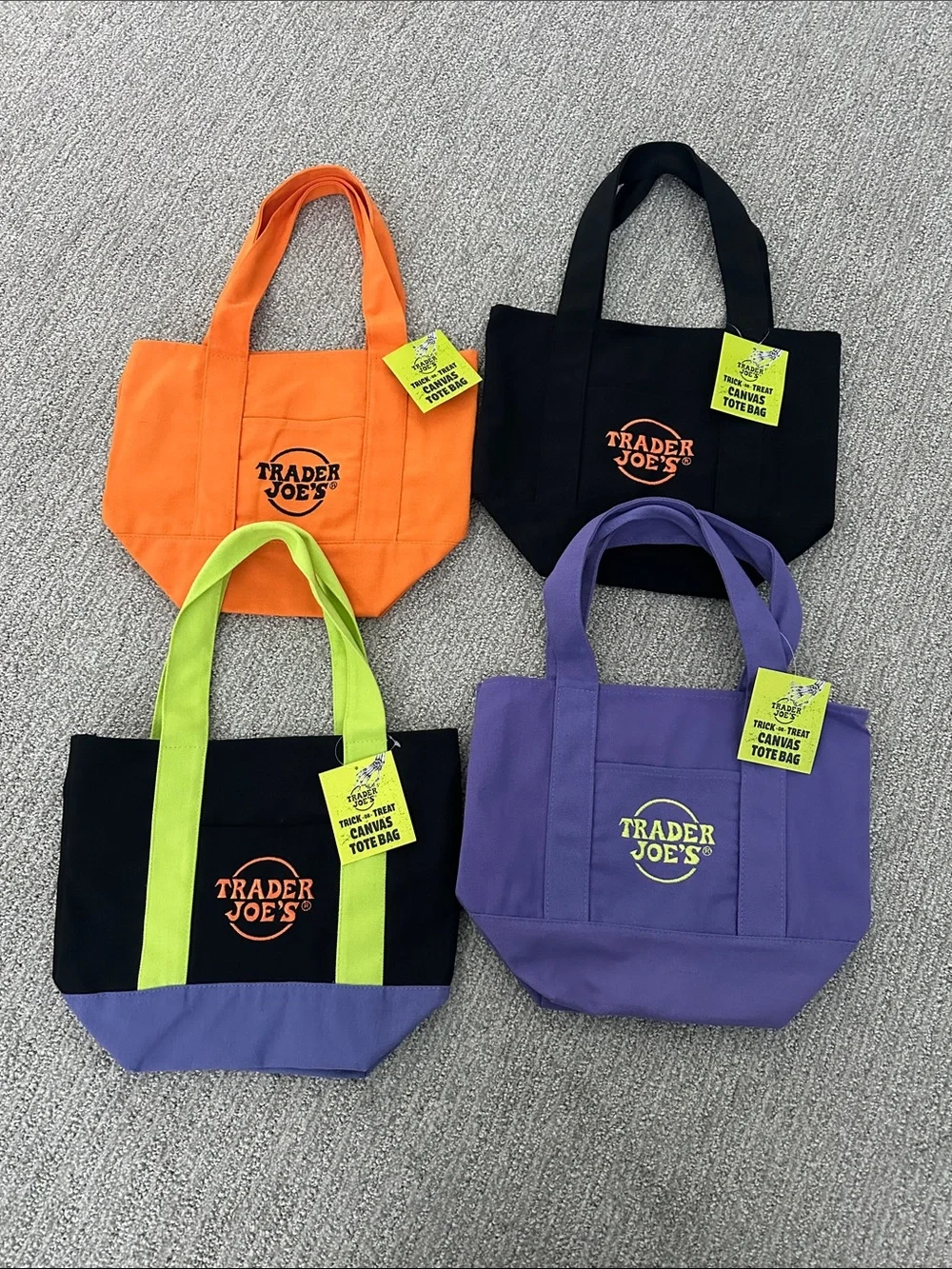 Trader Joe’s Trick or Treat Mini Canvas Tote Bags